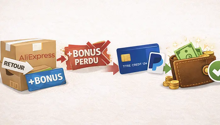 Aliexpress et son bonus crédité