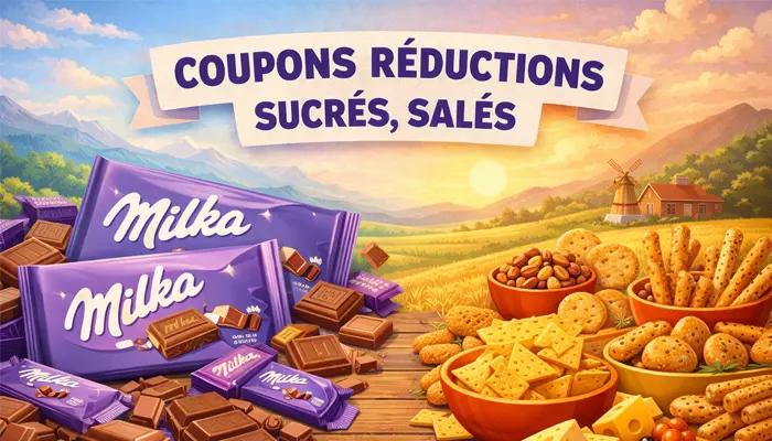 Coupons réductions sucré, salés