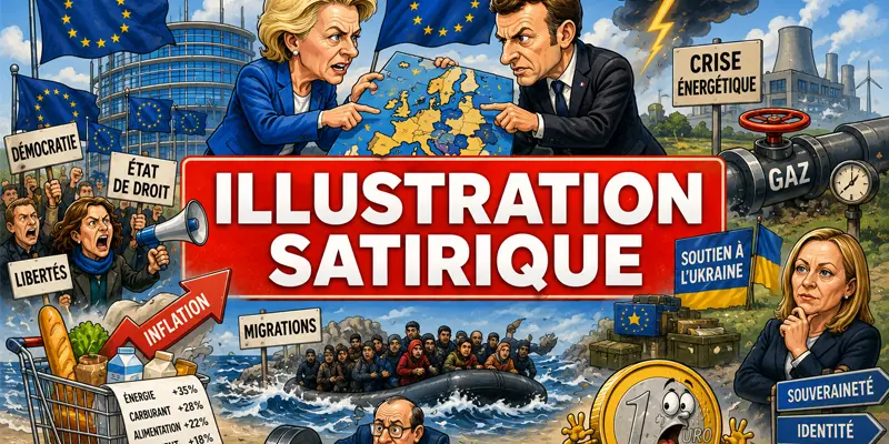 Illustration satirique Europe