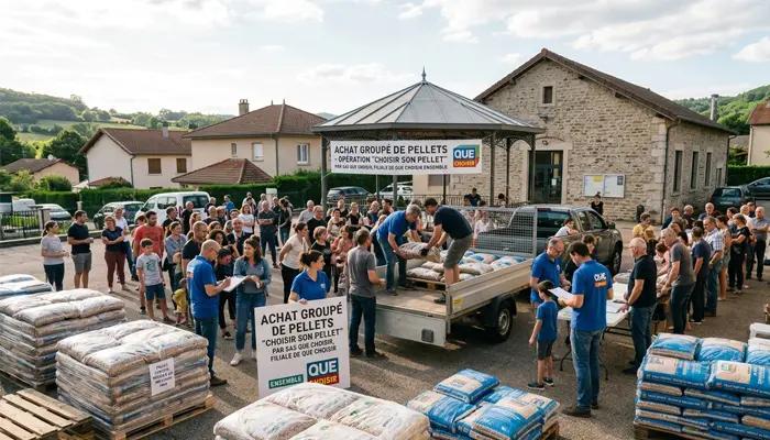 Achat groupé de pellets.