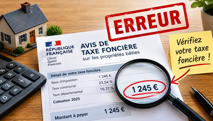 Erreur sur la taxe foncière. Fraude
